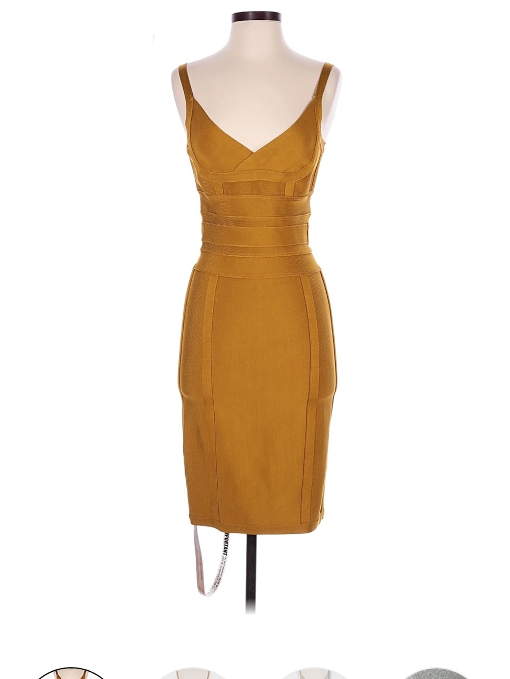 House of CB Mustard Bodycon Midi Dress